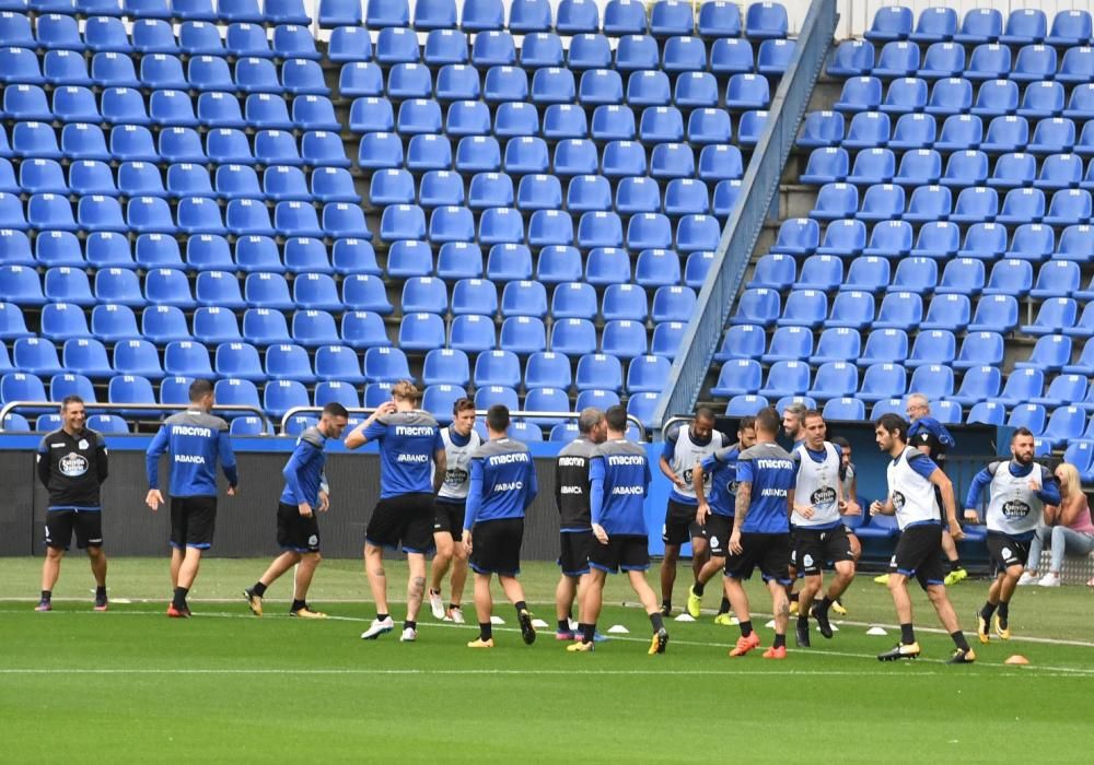 El Dépor entrena en Riazor para recibir al Getafe