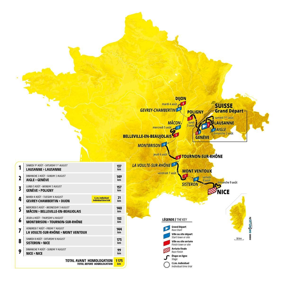 El recorrido del Tour de Francia Femenino 2026