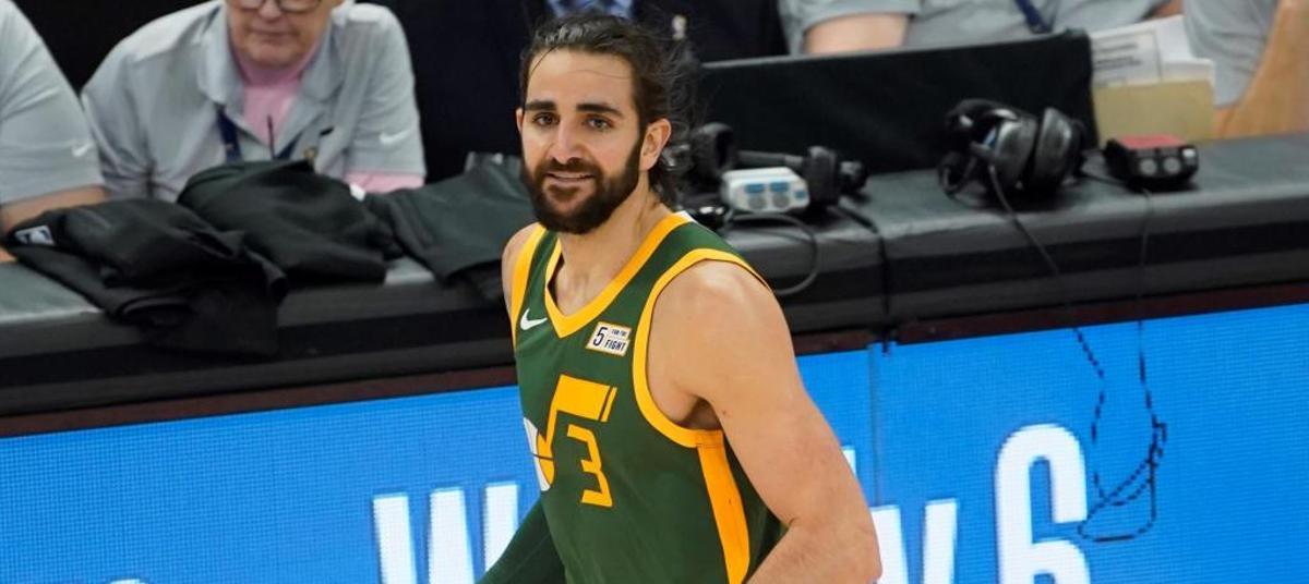 Ricky Rubio destacó en el triunfo de los Jazz.