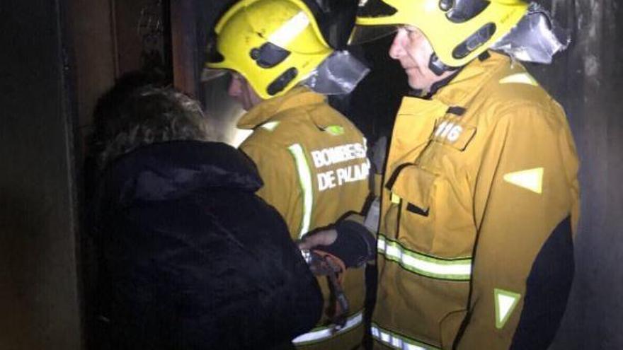 Die Feuerwehr im Einsatz in Palma de Mallorca.