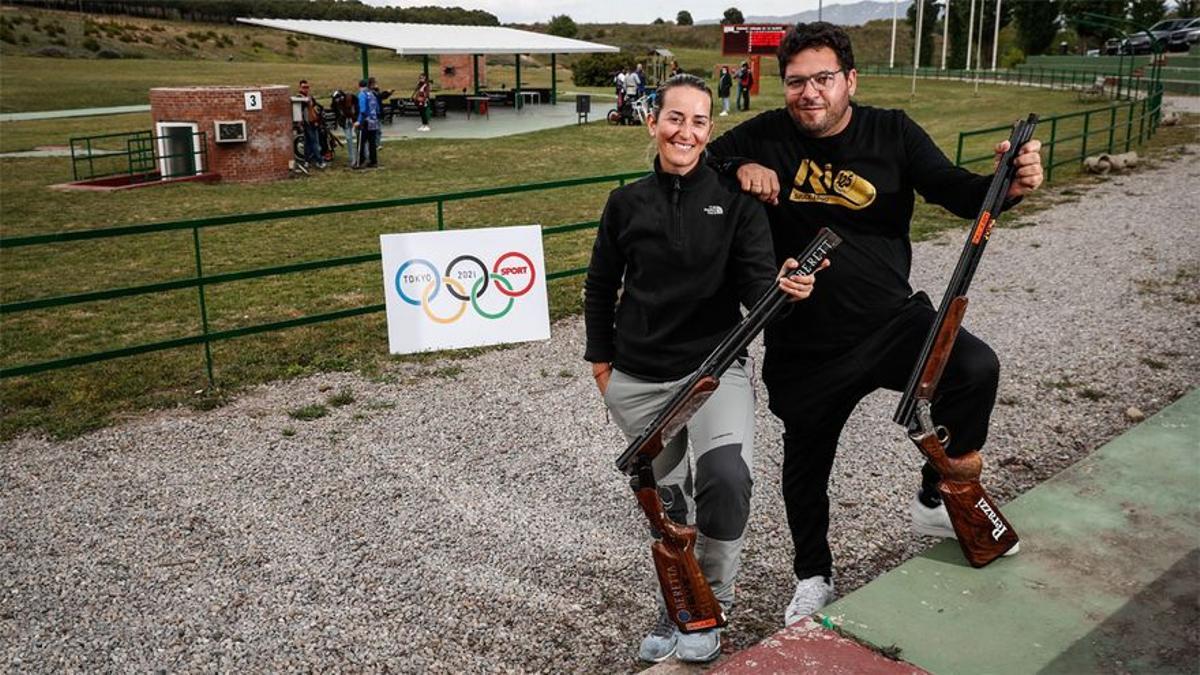 Fátima y Alberto, dos tiradores muy experimentados en Juegos Olímpicos.