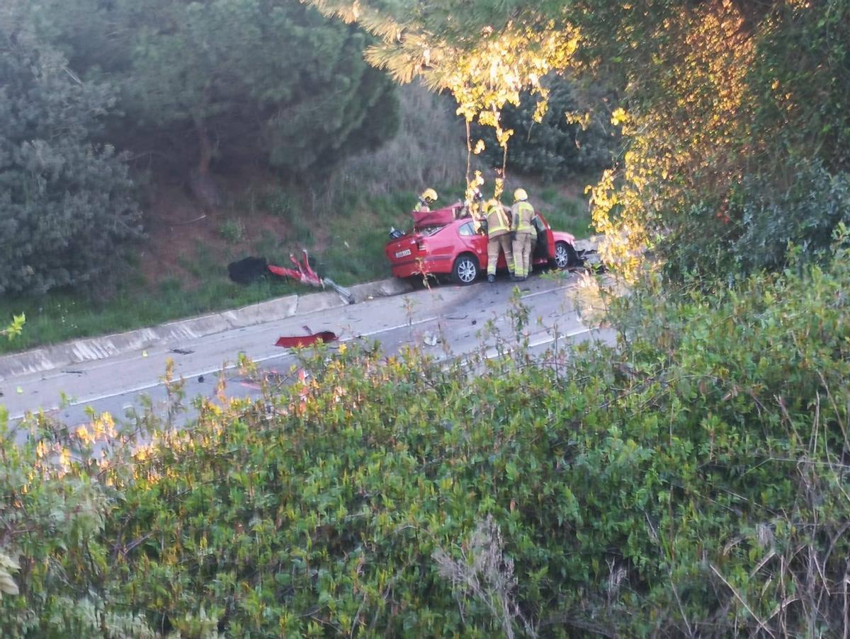 Les imatges de l'accident de Cassà de la Selva