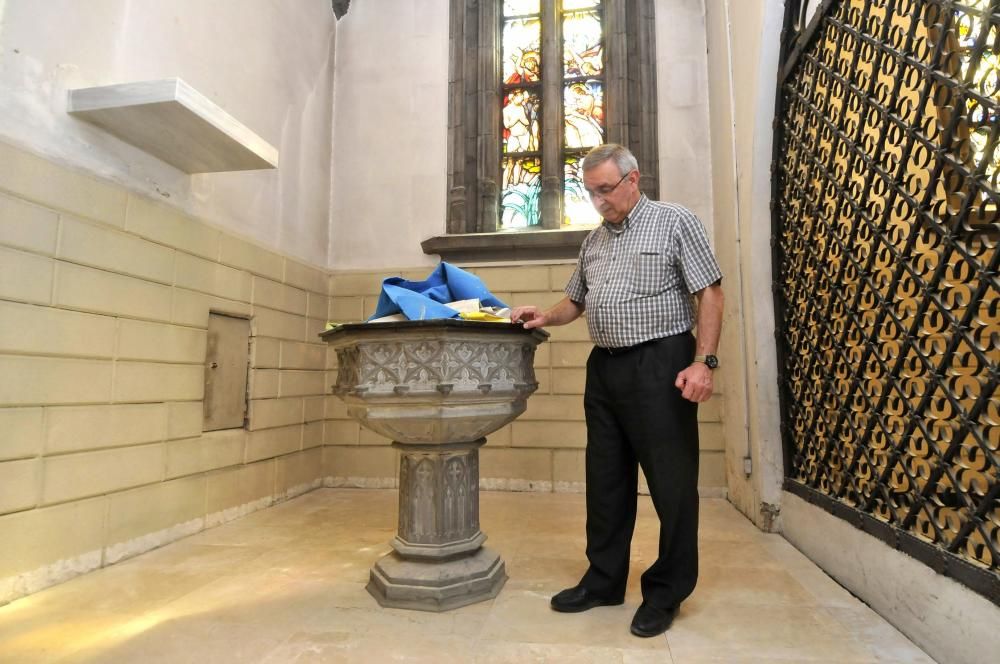 Obras en la iglesia de Sama de Langreo