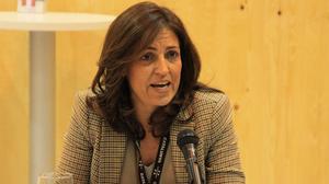 La directora general de Turisme, Marian Muro, ha destacat el rècord d’ingressos turístics de Catalunya el 2012 durant la fira Fitur a Madrid.