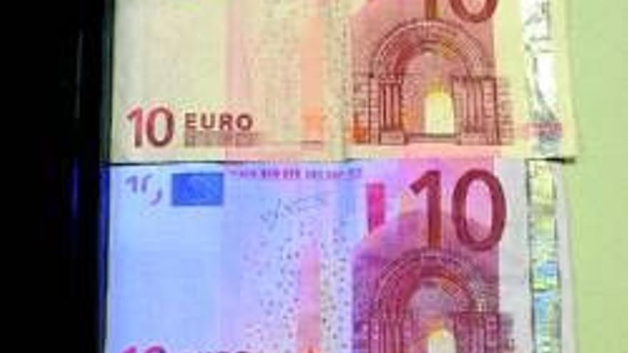 Localizan billetes falsos de 10 euros en establecimientos comerciales