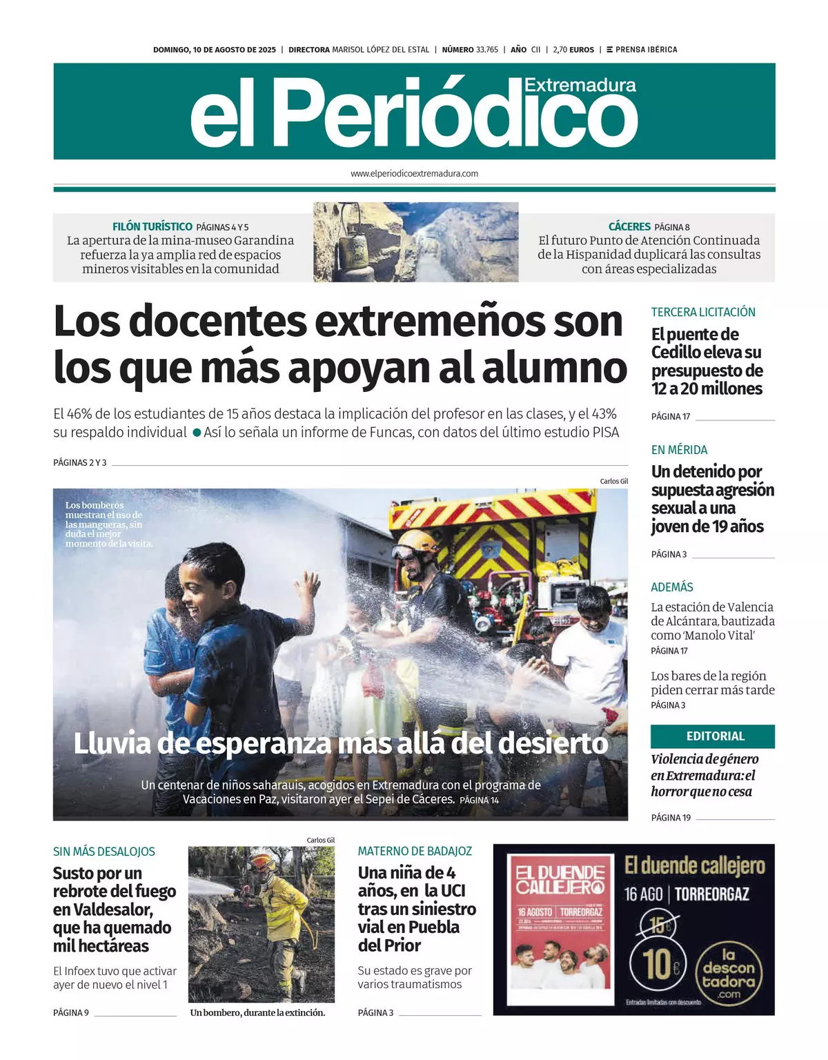 Consulta la portada correspondiente al día 10 de agosto de 2025