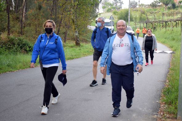 Un tramo del Camiño Portugués entre Tui y Valga.