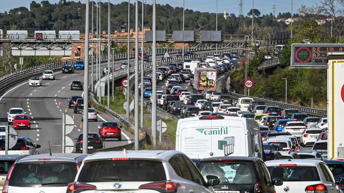 Operación retorno de Semana Santa, AP-7 en Martorell