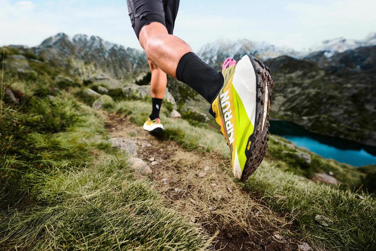 Así se ve la suela de la Kipsummit Max en plena carrera