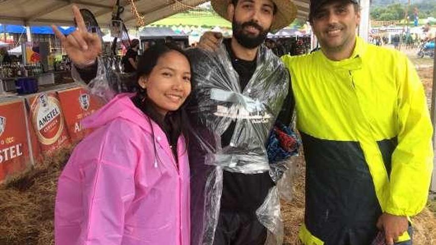 Lin Jiraporn, Daniel Vallejo e Iván Rebé.