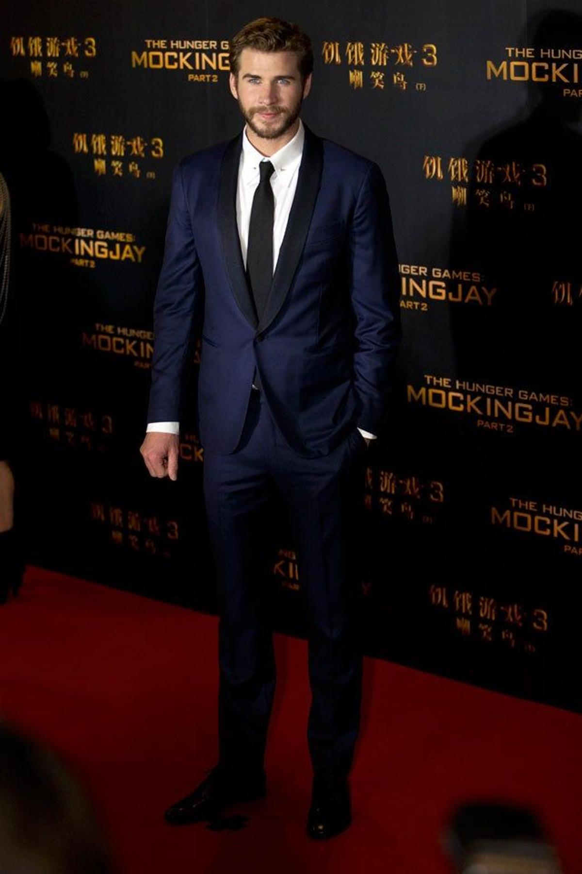 Liam Hemsworth, en el estreno de Los juegos del hambre. Sinsajo - Parte 2 en Pekín.
