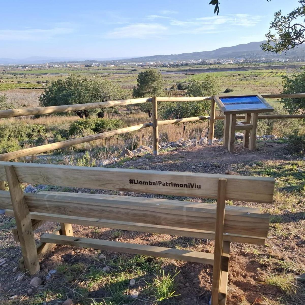 Desde El Mirador de Llombai, ya acondicionado, hay una vista preciosa  del Marquesat.