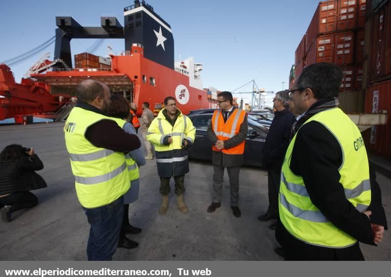 Desembarco vehículos del ejercito Afganistán-Castellón