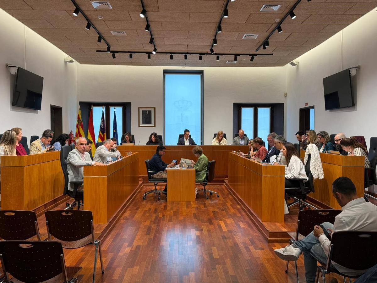 Un momento del pleno celebrado este jueves en el Ayuntamiento de Ibiza.