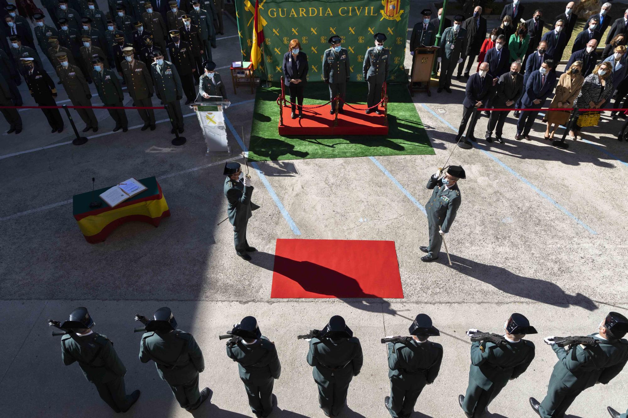 Toma de posesión del coronel jefe de la Comandancia de la Guardia Civil en València