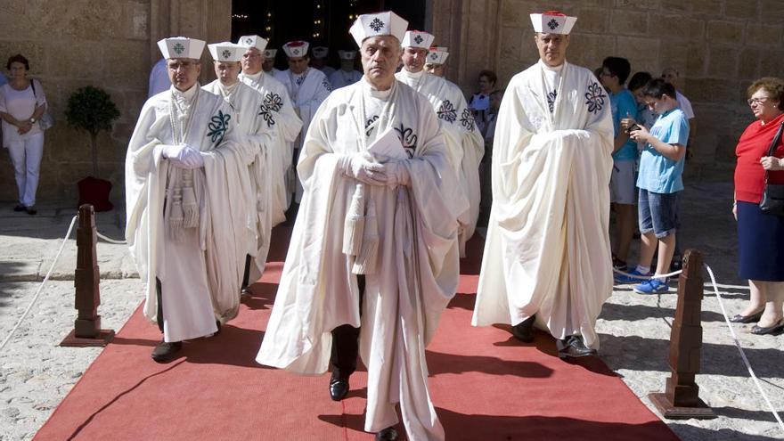 Miembros de la Orden de Santa Maria de Montesa durante la celebración del 725º aniversario de la Carta Puebla, en 2014