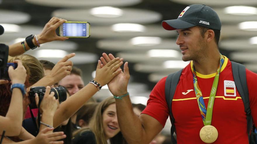 Cristian Toro a su llegada de Brasil.