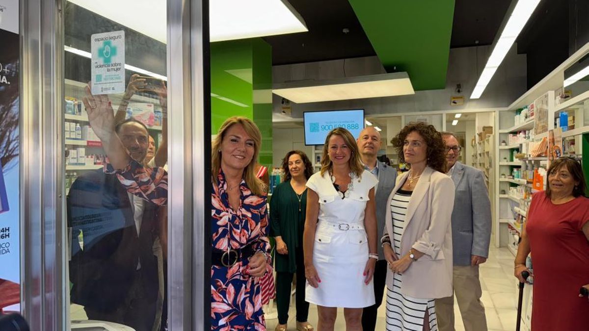 La consellera Camarero durante la presentación de la campaña contra la violencia de género en las farmacias