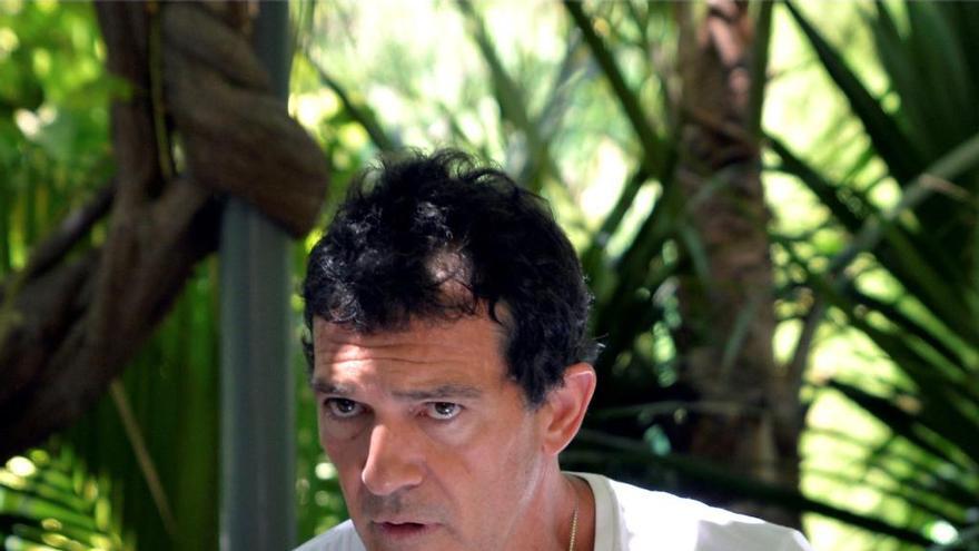 El actor Antonio Banderas durante la rueda de prensa previa a la cena de Gala de Starlite en Marbella.