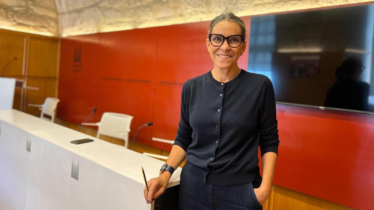 Mercedes Rosón no Pazo de Raxoi