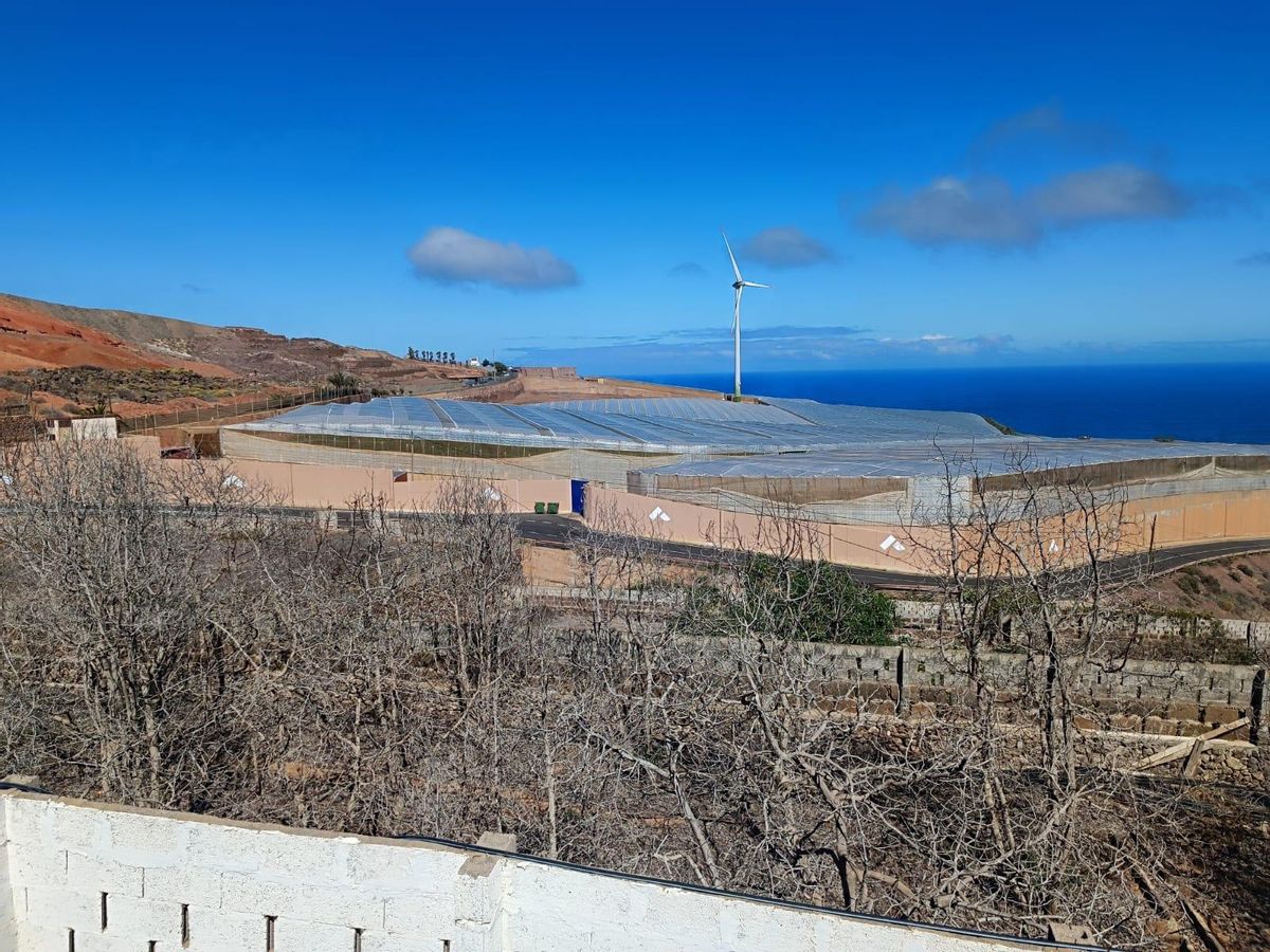 Vista general, con el cementerio a la izquierda.
