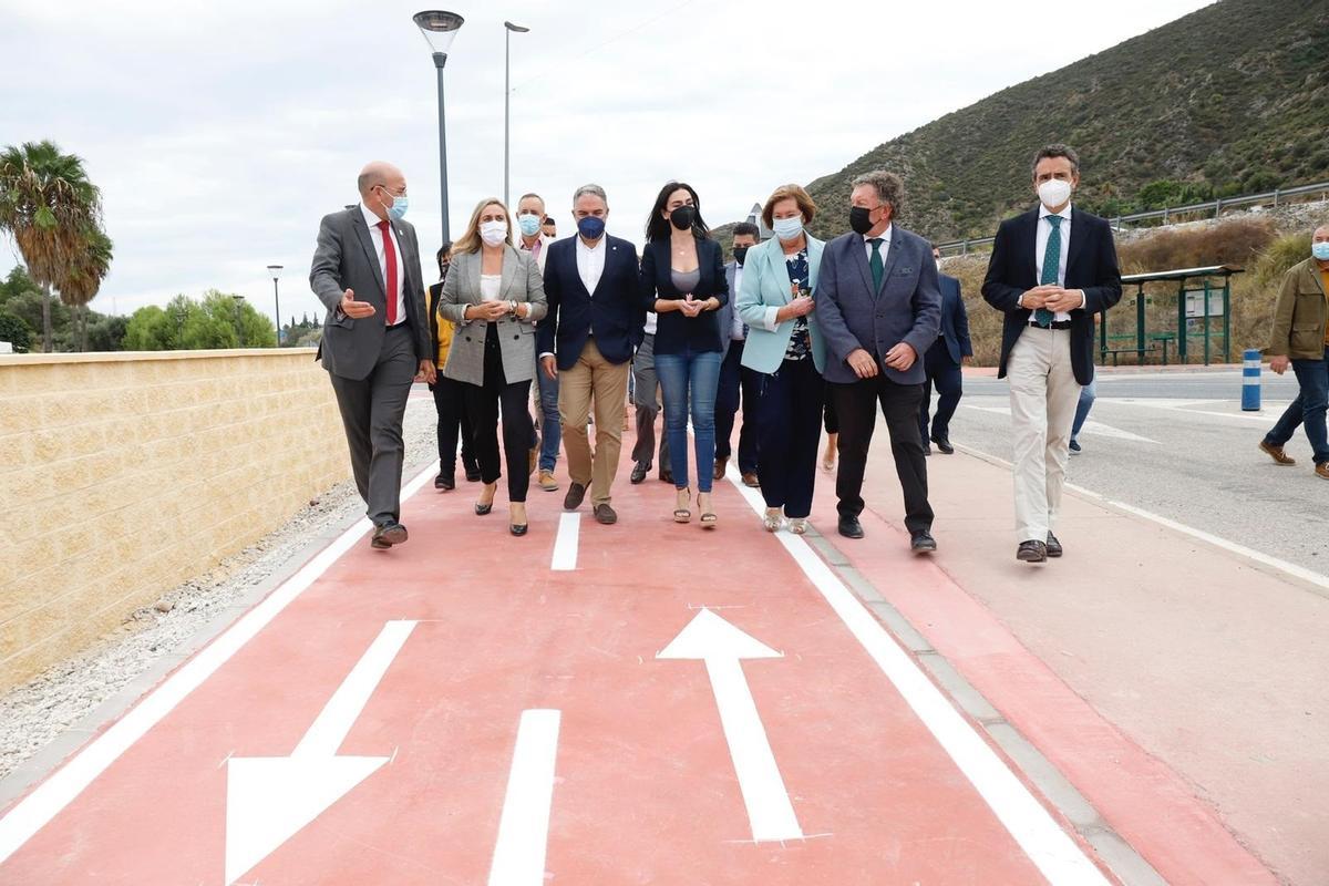 Inaugurado el nuevo camino ciclopeatonal de la travesía de Cártama