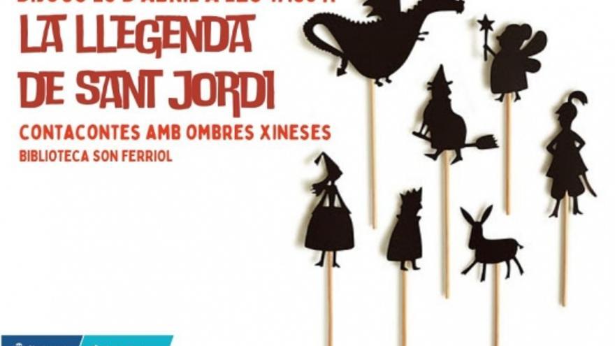 La llegenda de sant Jordi amb ombres xineses