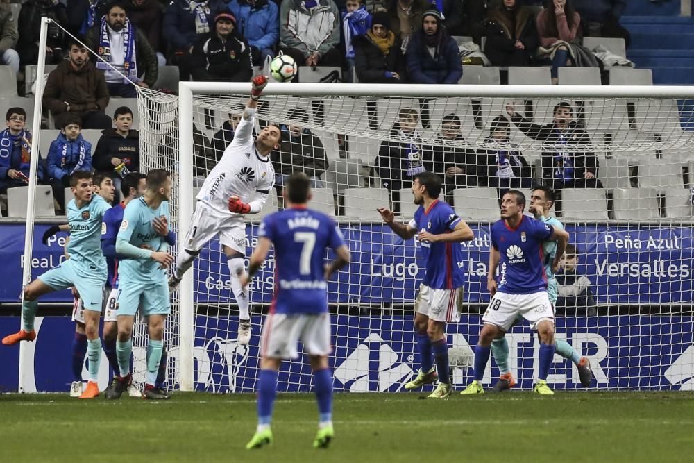 El partido entre el Real Oviedo y el Barcelona B, en imágenes