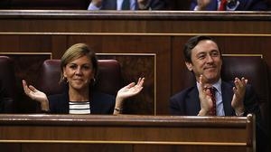 Cospedal diu pocavergonya a Pablo Iglesias.