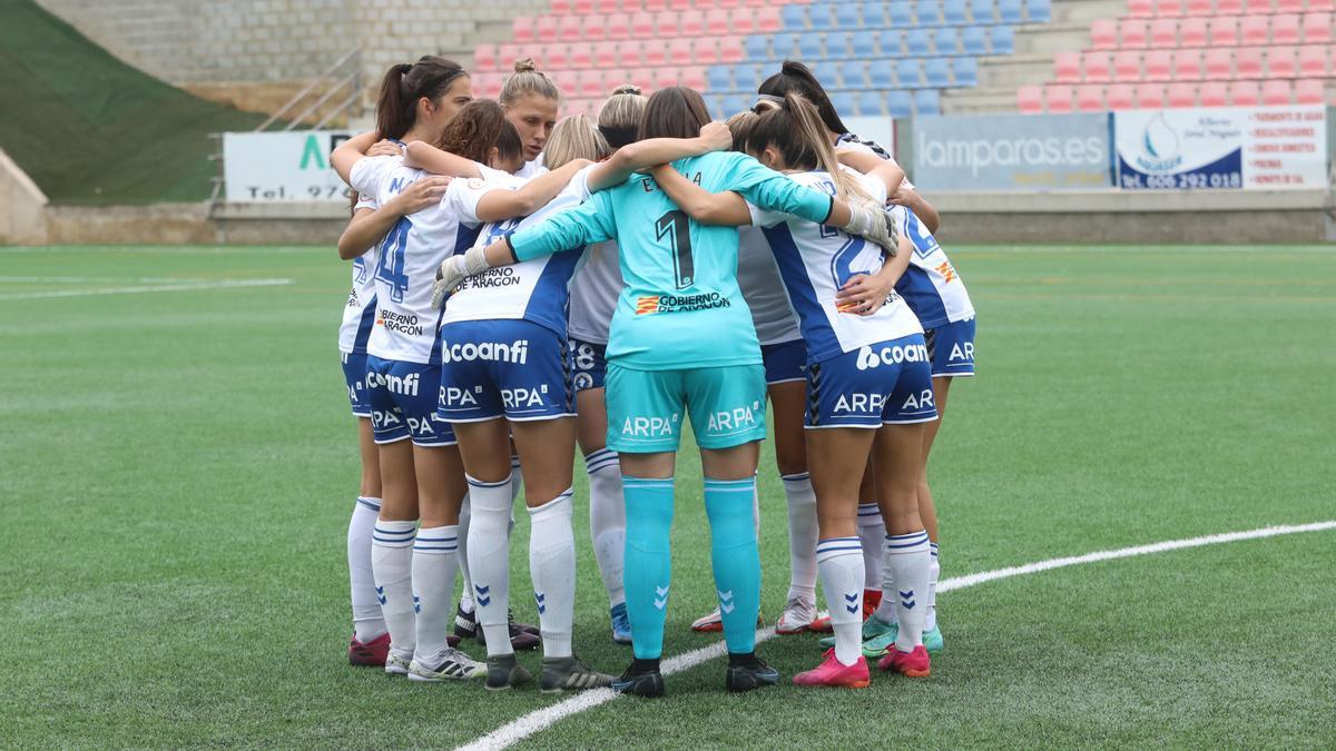 El Zaragoza CFF en su partido en casa la temporada pasada ante Pradejon