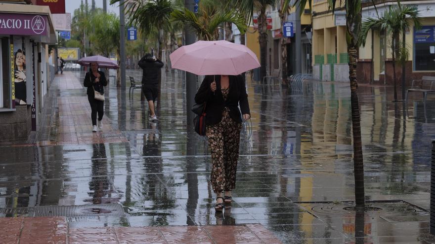 La borrasca &#039;Óscar&#039; deja lluvias en Vecindario