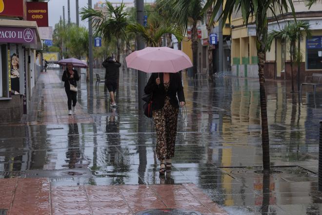 La borrasca 'Óscar' deja lluvias en Vecindario