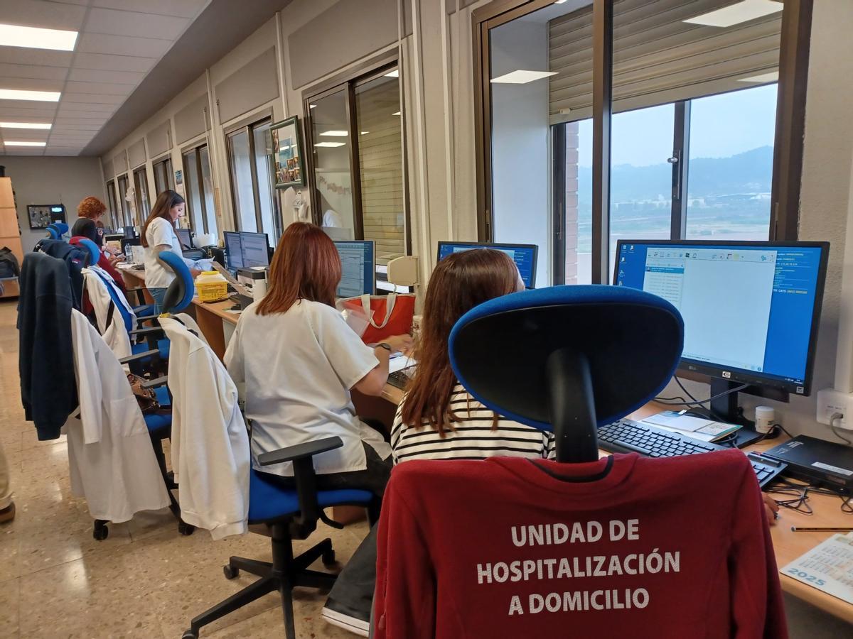 Trabajadores del servicio.