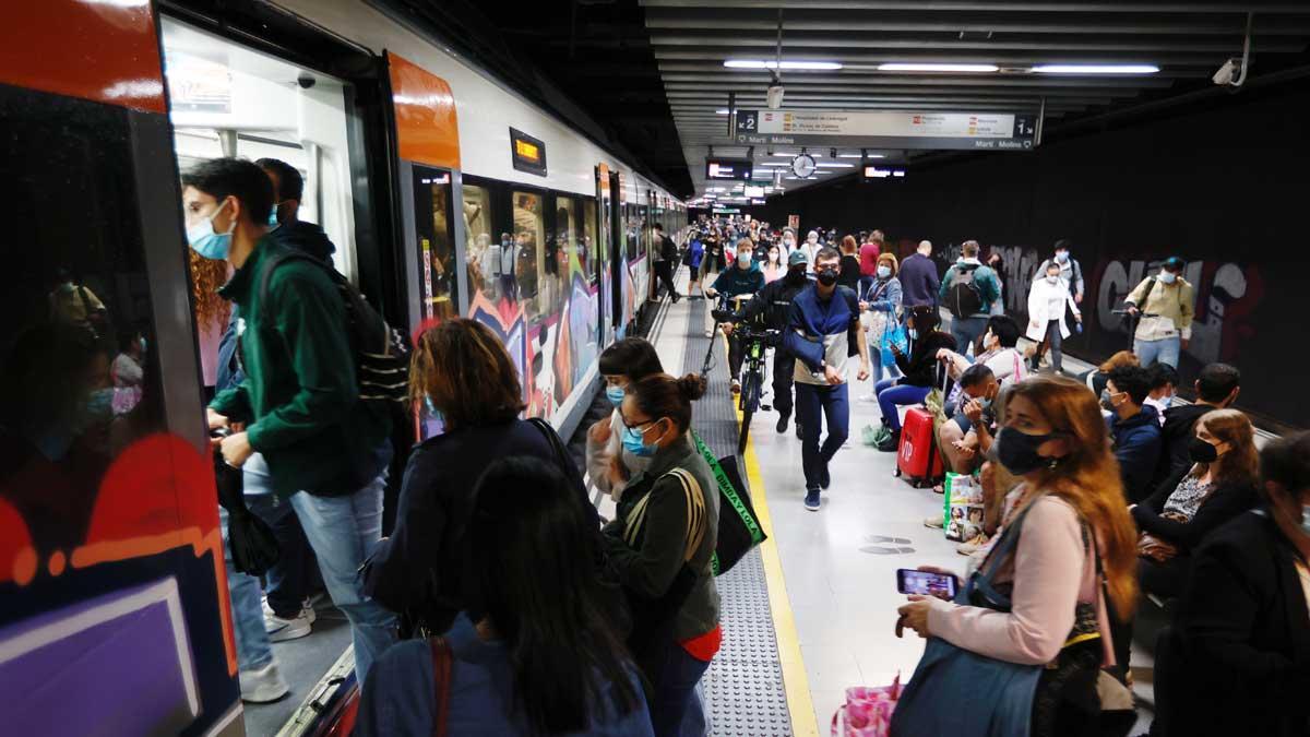 Estación de Rodalies de La Sagrera en el tercer día de huelga de maquinistas.