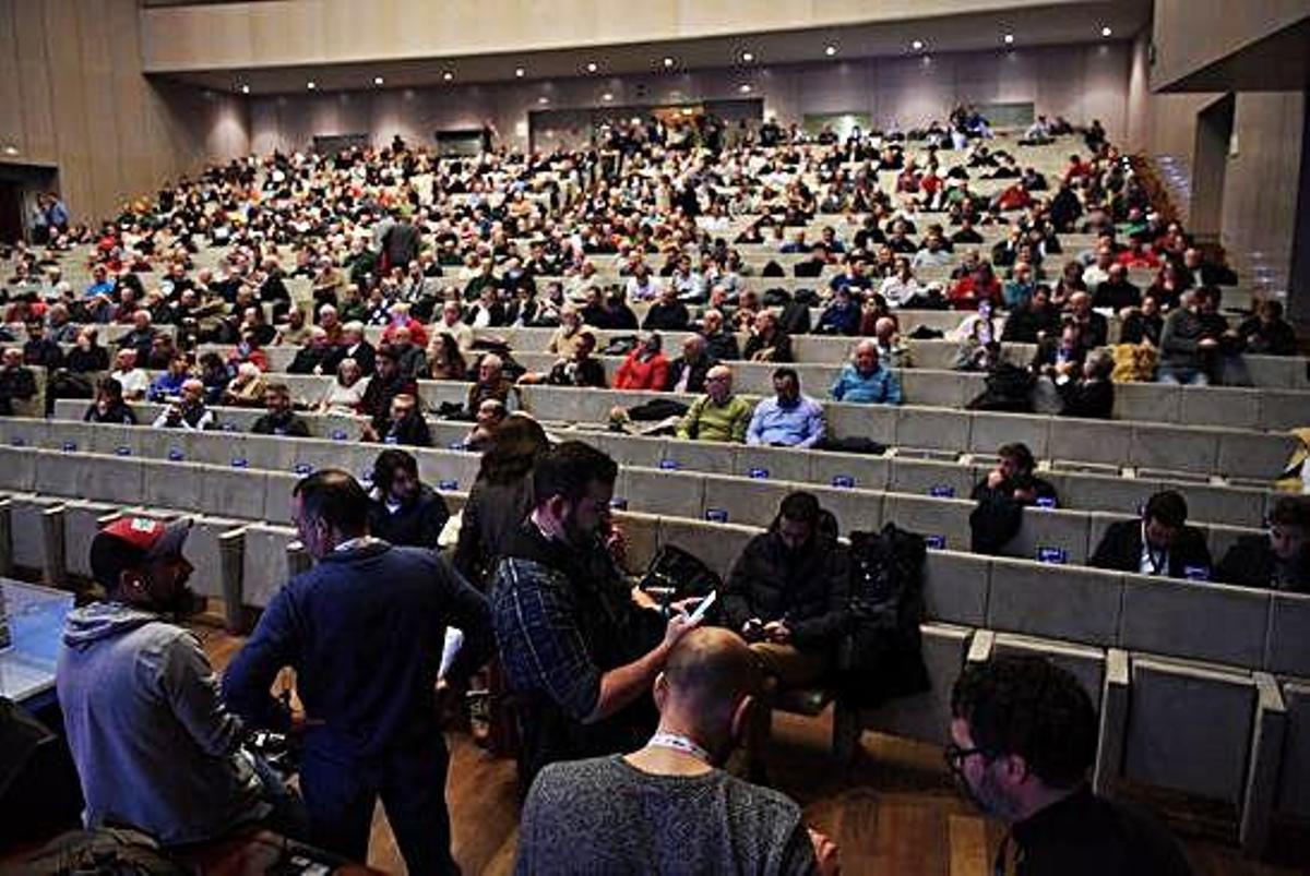 Vista general de la sala de Palexco, en la que se celebró la Junta de Accionistas el pasado martes.