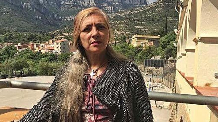 Irma Tkeshelashvili al pati de l&#039;escola Fedac de Monistrol de Montserrat