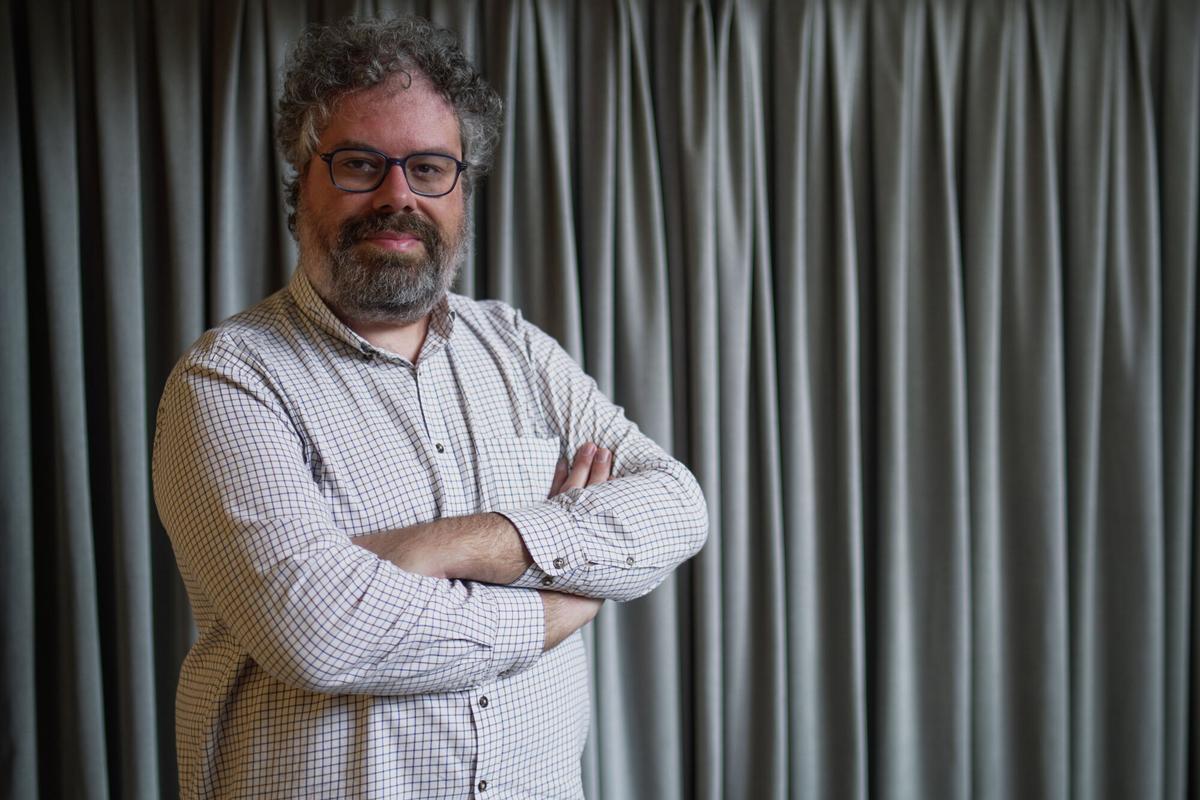 El escritor Sergio del Molina, este miércoles en A Coruña.