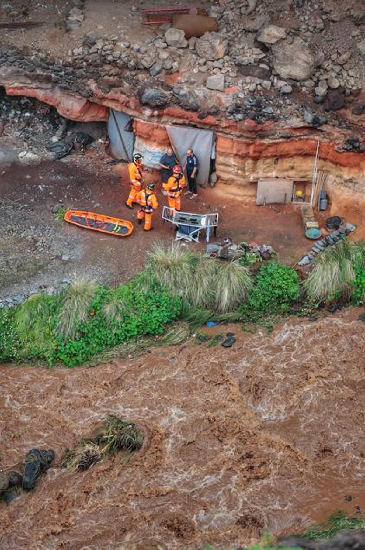 Rescate en el barranco de Santos.