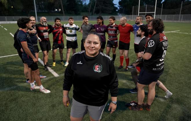 Alejandra Betancur, entrenadora de rugby.