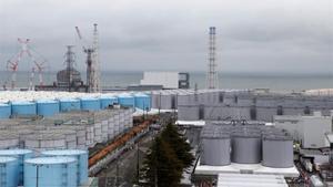 Almacenamiento de agua contaminada en Fukushima en Enero del 2020 