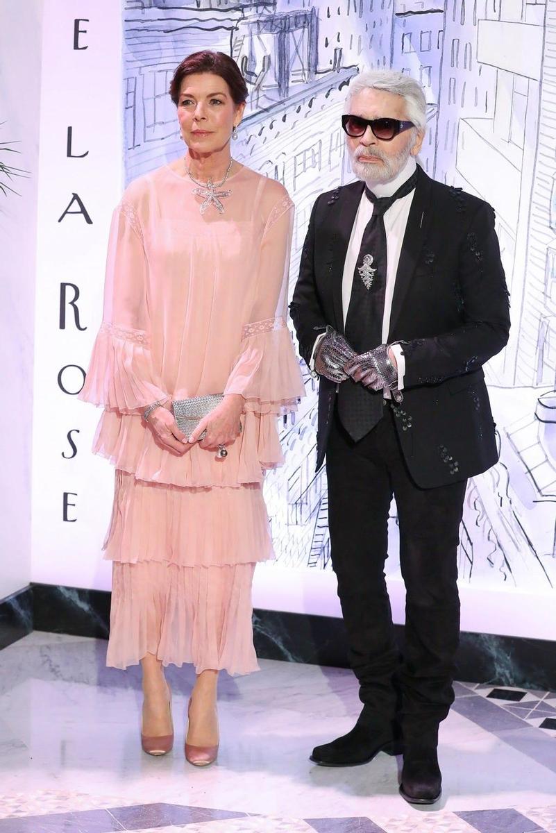 Carolina de Mónaco y Karl Lagerfeld