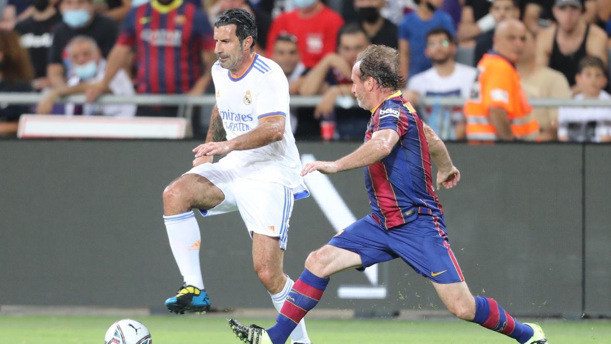Luis Figo disputó el Barça-Madrid legens en Tel Aviv