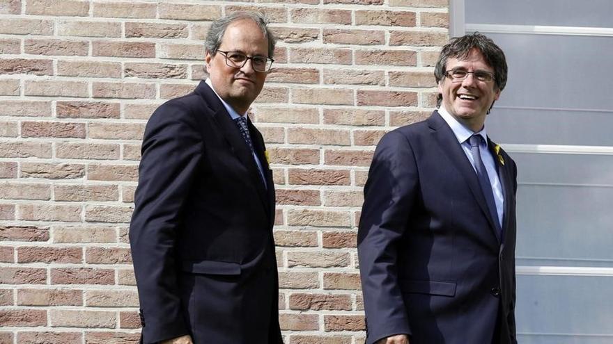 Torra se reúne este lunes con Puigdemont en Waterlooo