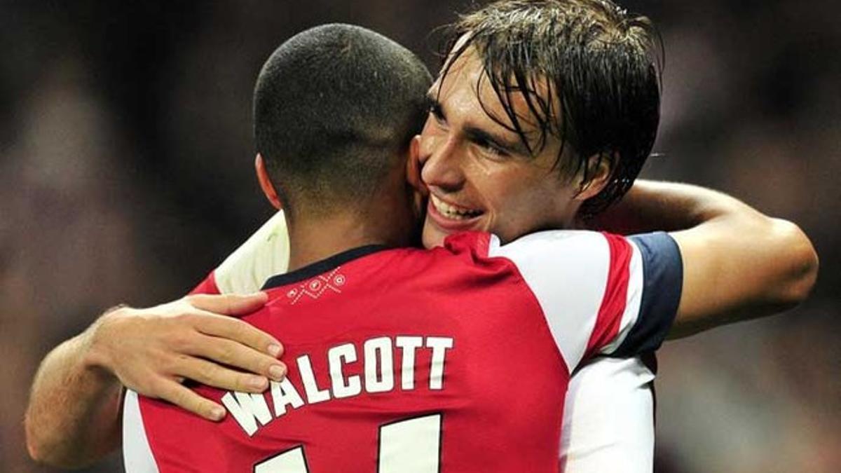 El ex barcelonista Ignasi Miquel, en una imagen de 2012 con la camiseta del Arsenal