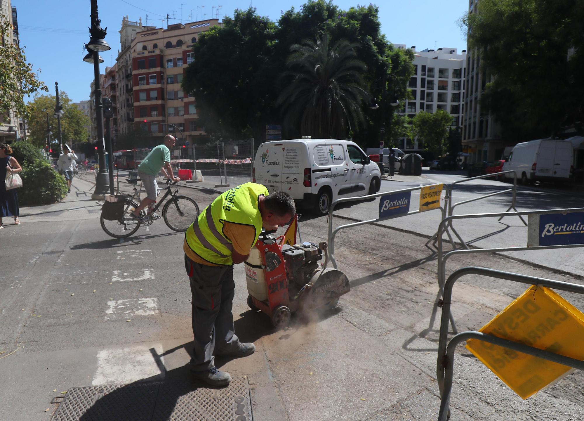 Así van las obras del carril bici de la Avenida del Cid