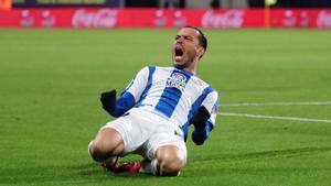 RDT celebra el gol del empate del Espanyol en el último segundo. 