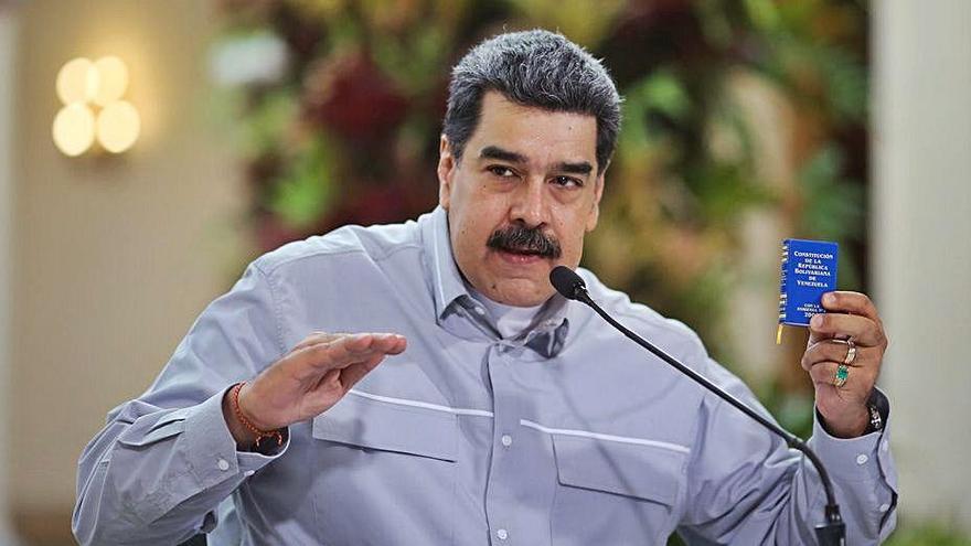 Nicolás Maduro, ayer, durante un mensaje a los venezolanos.