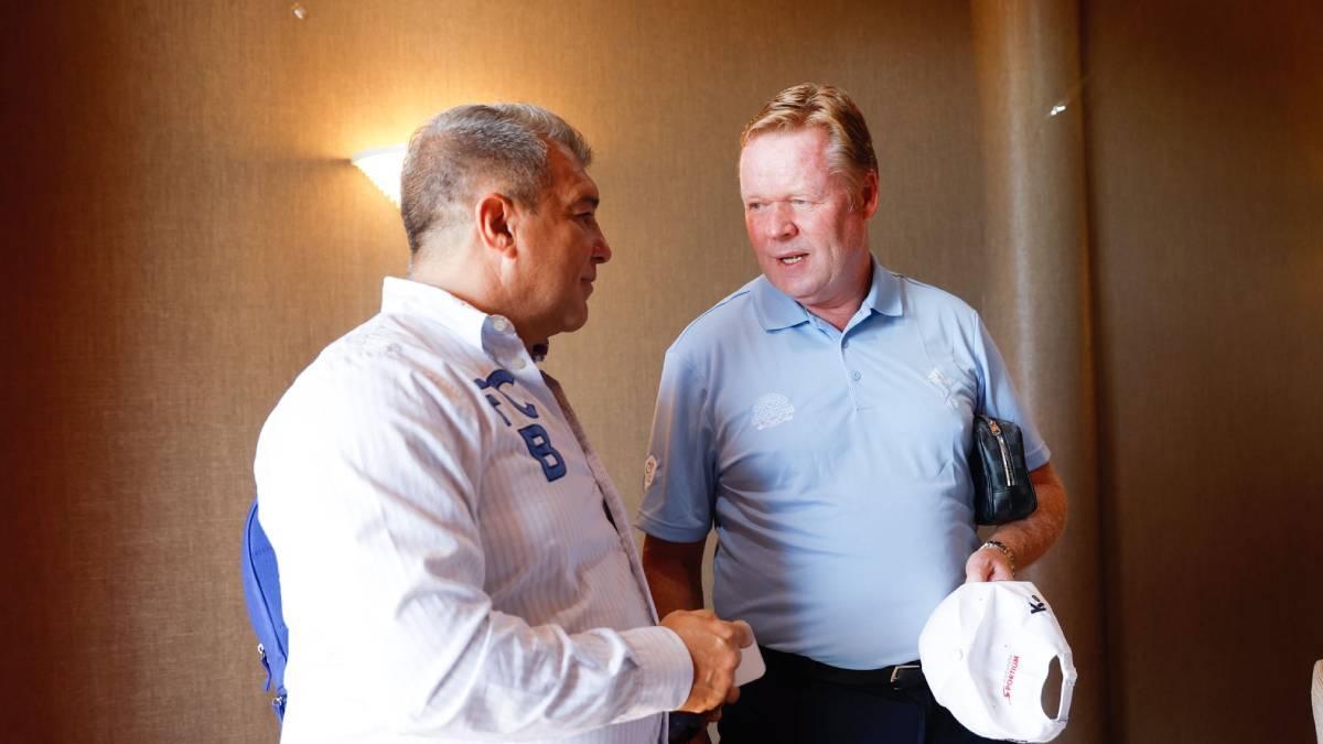 Koeman y Laporta, en la 'Koeman Cup'