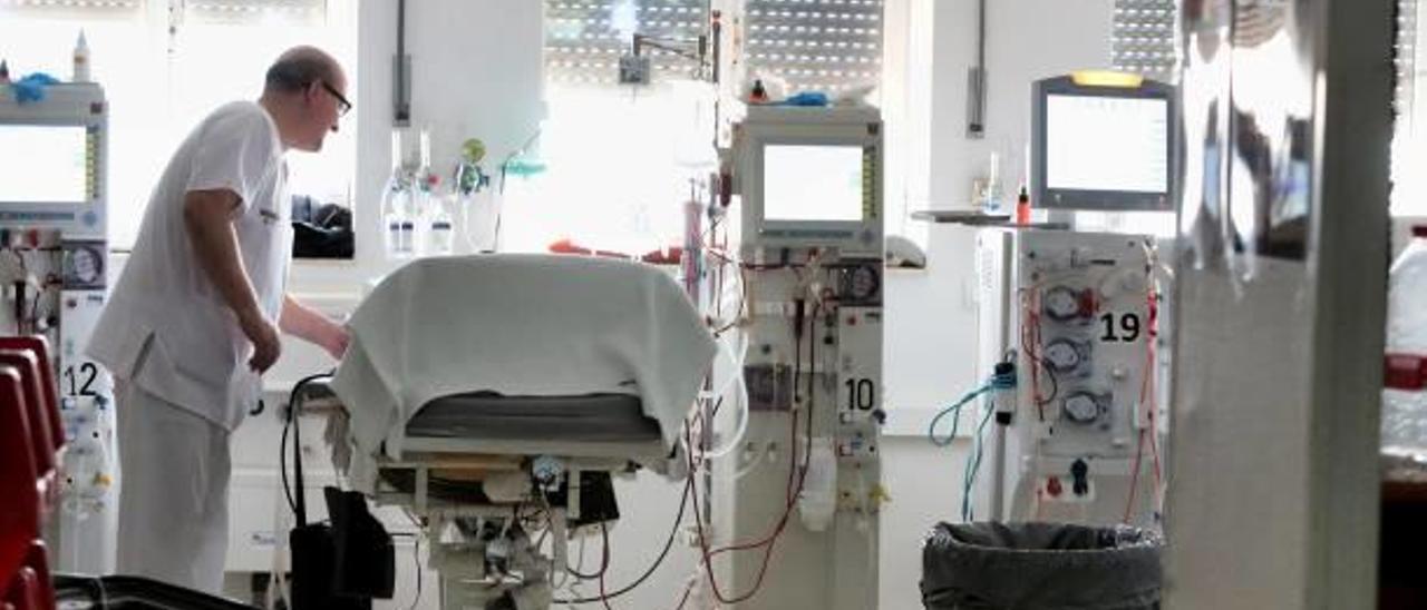 Una imagen del área del Hospital Comarcal donde se llevan a cabo las hemodiálisis.
