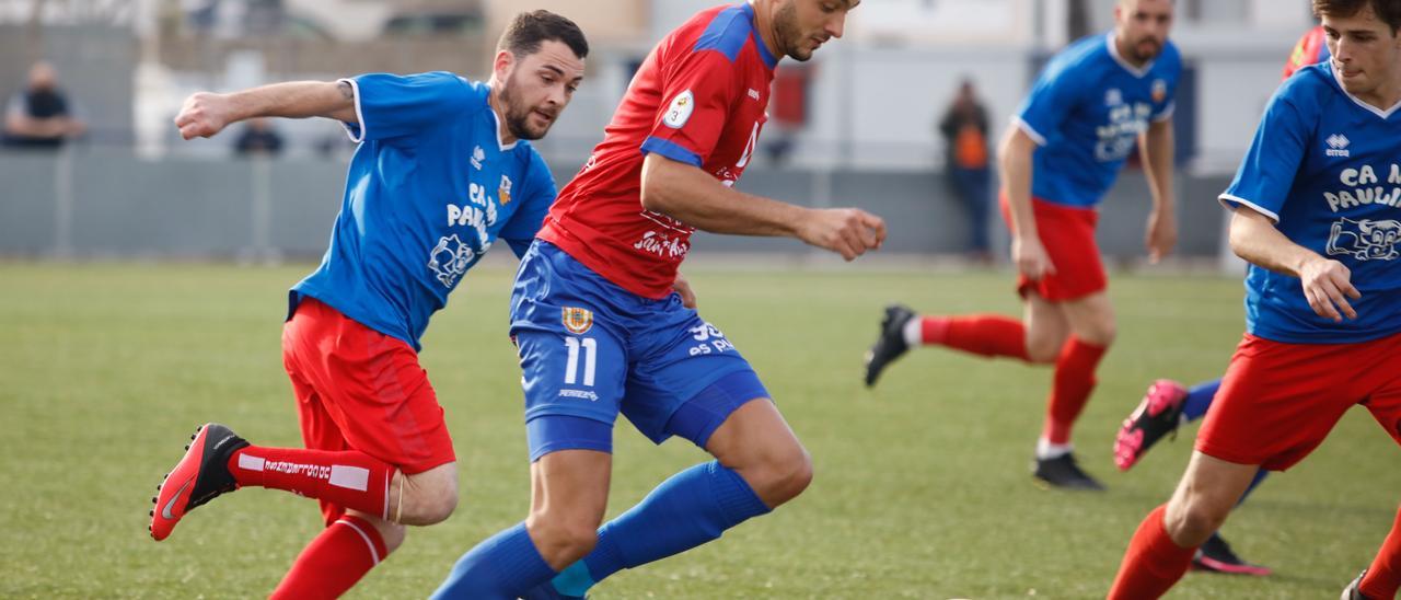 Joan Piera durante un partido con el Portmany